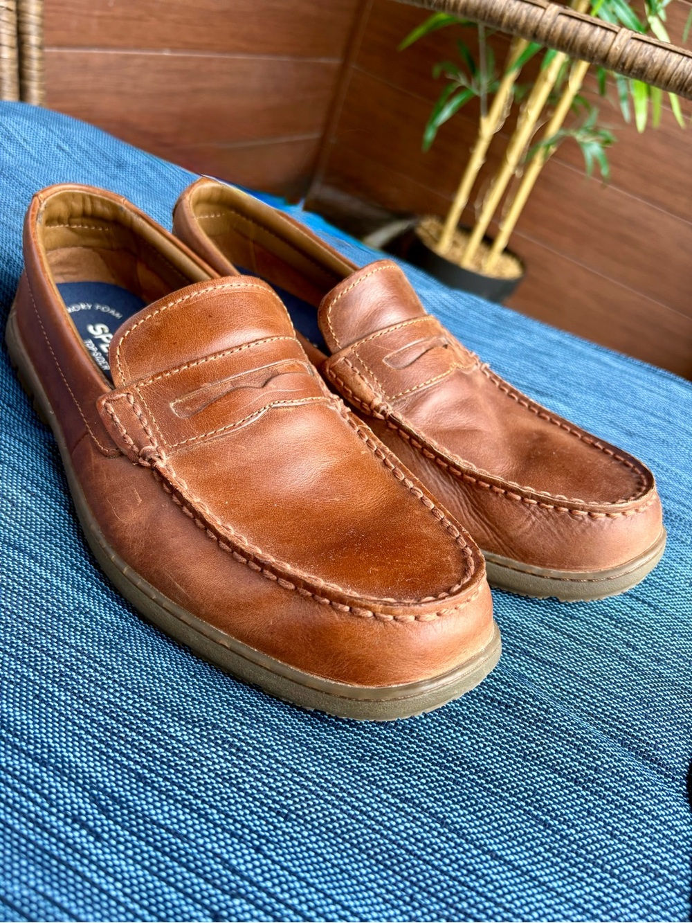 Sperry Top-Sider Hampden Penny Loafers – Brown Leather – Men’s 10M